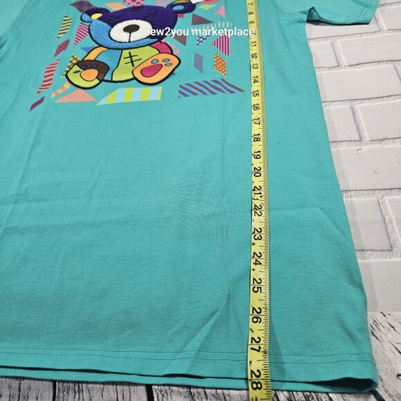 New bleecker & Mercer Mens Short Sleeve BLUE GREEN T Shirt SIZE LARGE - Picture 8 of 9